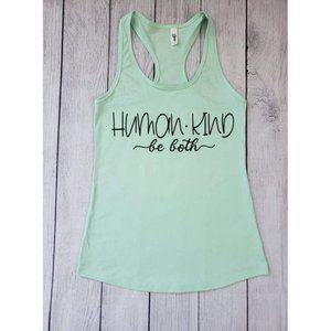 Mint "Human Kind Be Both" Racerback Tank Top
